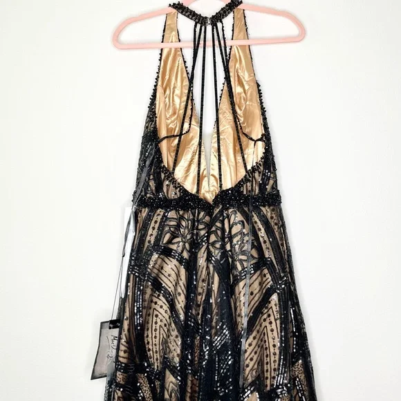 Mac Duggal 67583 Black/Nude Ball Gown NWT - Picture 3 of 6